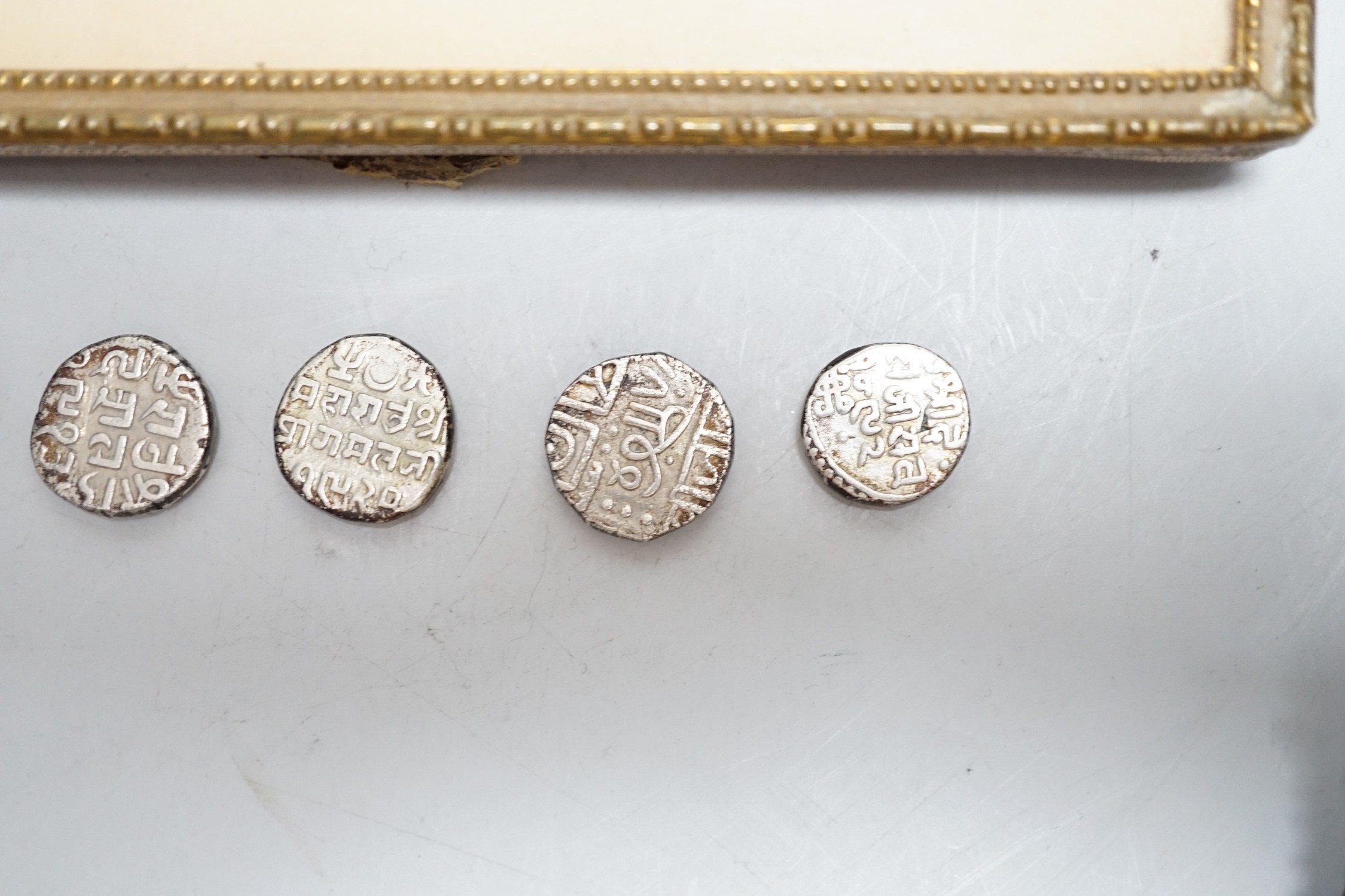 World coins, India Princely States, Kutch silver coinage for Khengarji III, including three 5 Kori etc.